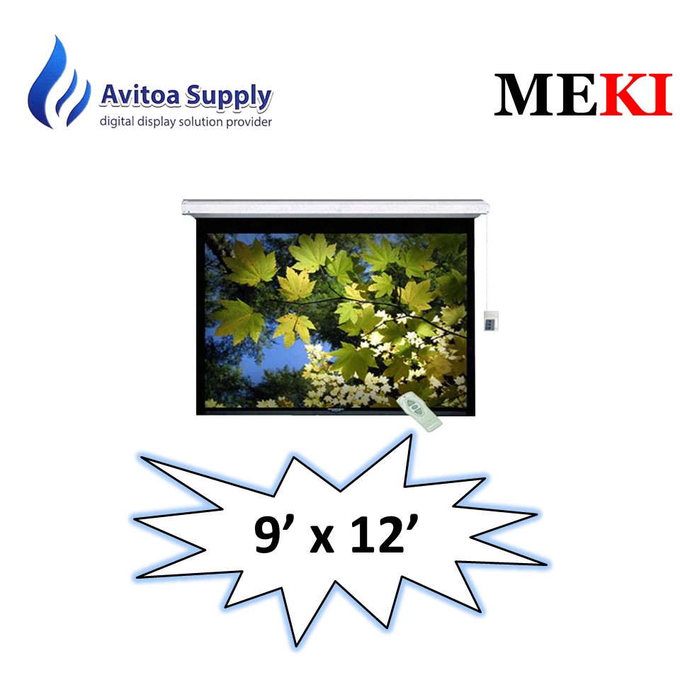 Meki Ez Electric Projection Screen 108” X 144” 180”d Seamless